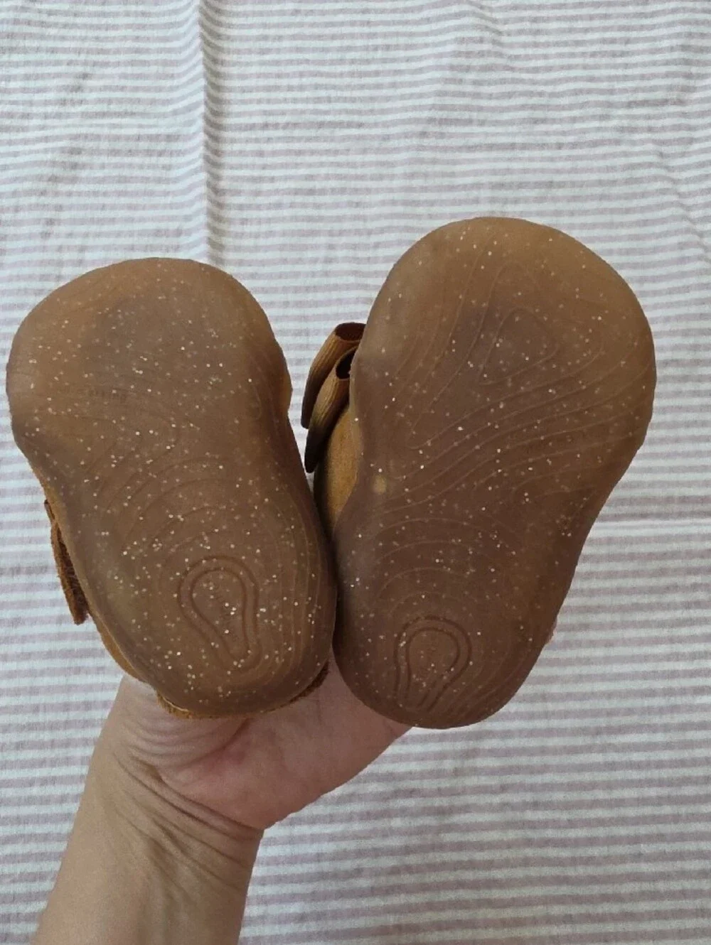 Stride Rite SR Campbell Chestnut Leather Booties with Box, Baby 2M